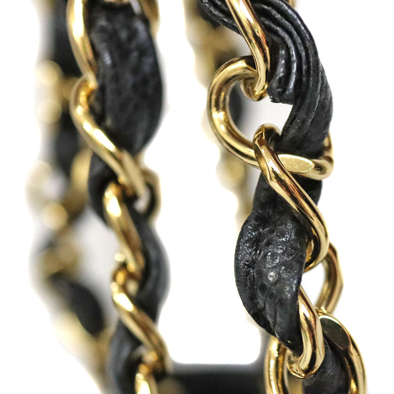 Chanel Tote Bag Chain Black Series Gold Hardware