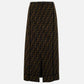 FENDI Pencil Brown FF Motif Size US 0 Midi Skirt