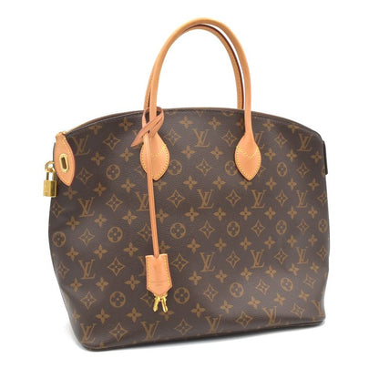 Louis Vuitton Lockit MM Monogram Tote Bag Brown