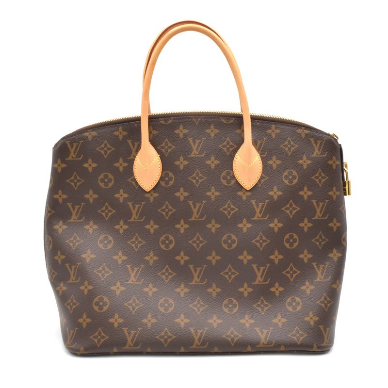 Louis Vuitton Lockit MM Monogram Tote Bag Brown
