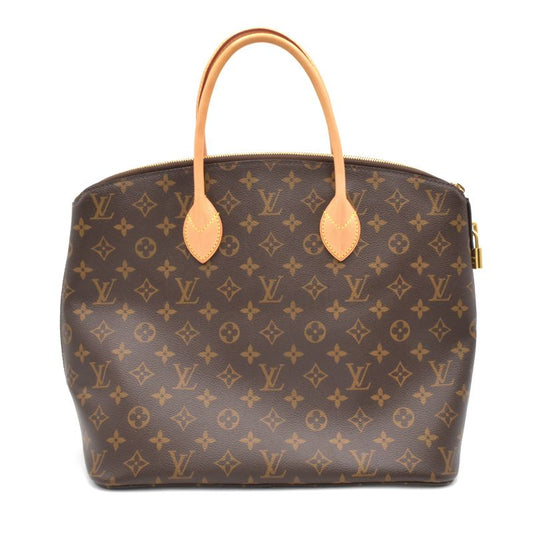 Louis Vuitton Lockit MM Monogram Tote Bag Brown