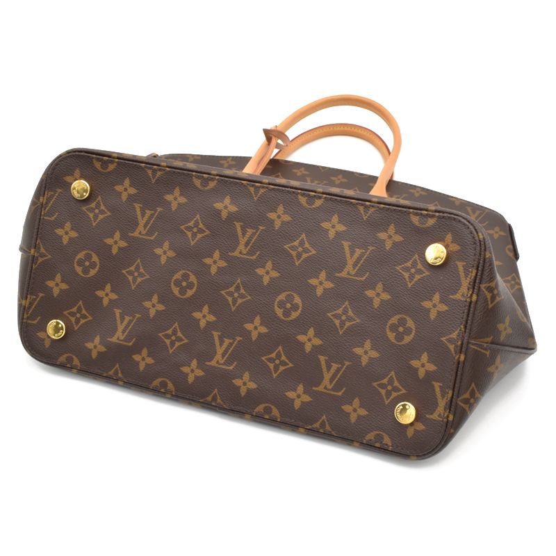 Louis Vuitton Lockit MM Monogram Tote Bag Brown