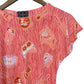 Fendi Tessuto Nylon Orange Graphic Top