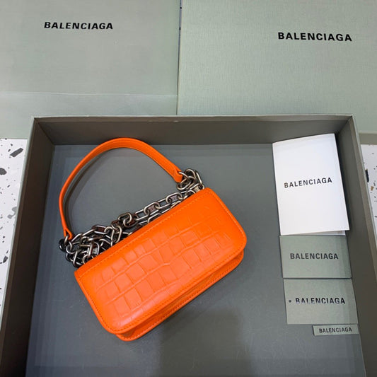 BLN-Ciaga Gossip Small On Chain Shoulder Bag Orange, For Women,  Bags 7.4in/19cm