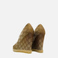 GUCCI Metallic Gold GG Size EU 40.5 Wedges