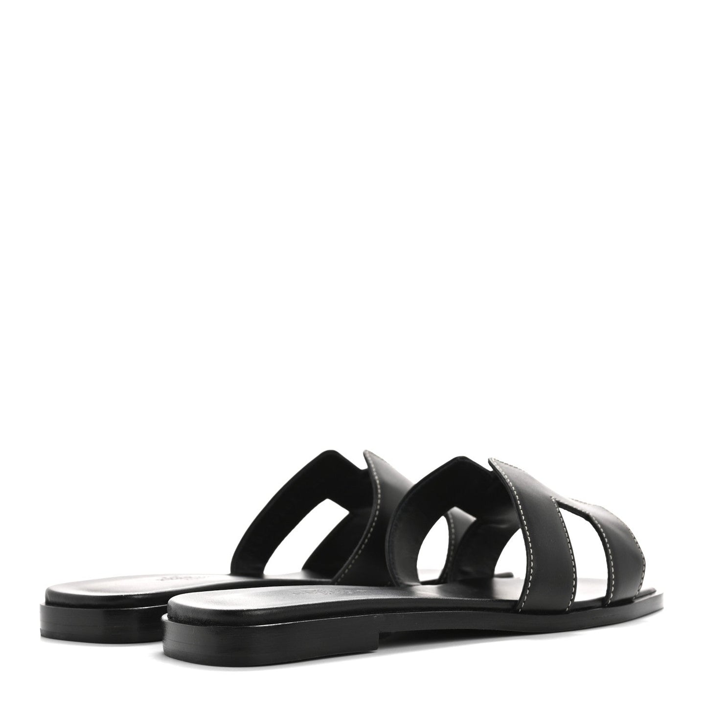 Amelia Box Calfskin Oran Sandals 36.5 Black