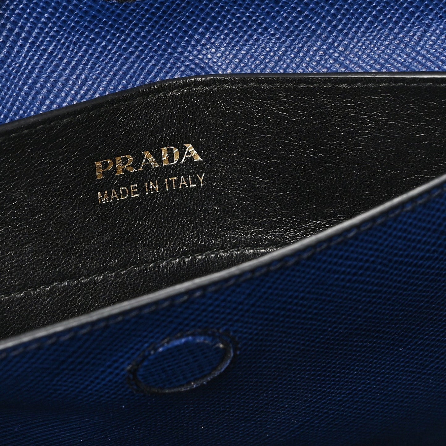 Prada Saffiano Cuir Small Double Bag Inchiostro