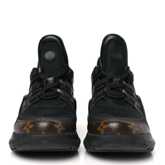 Louis Vuitton Calfskin Patent Monogram LV Archlight Sneakers Black