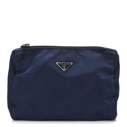 Prada Nylon Vela Cosmetic Pouch Baltico