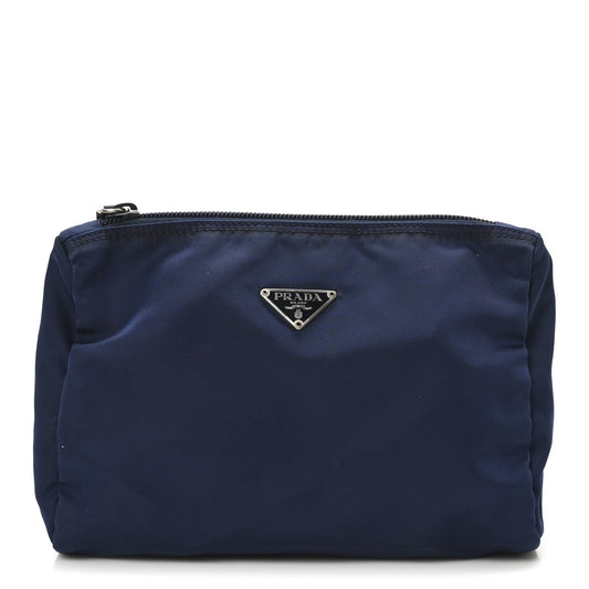 Prada Nylon Vela Cosmetic Pouch Baltico