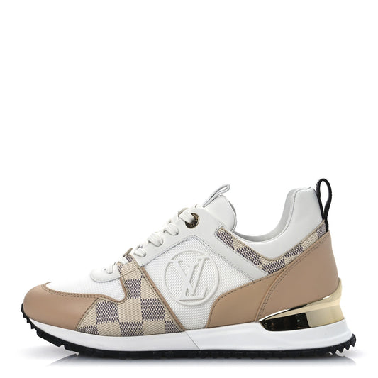 Louis Vuitton Calfskin Damier Azur Run Away Sneakers White