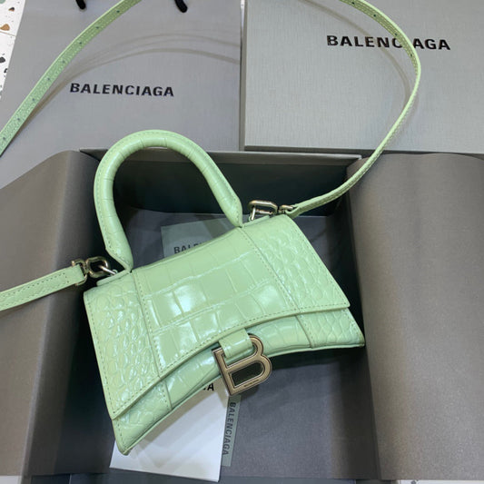 BLN-Ciaga Hourglass XS Handbag In Light Green, For Women,  Bags 7.4in/19cm