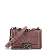 CHANEL Boy Flap Bag Chevron Caviar Small