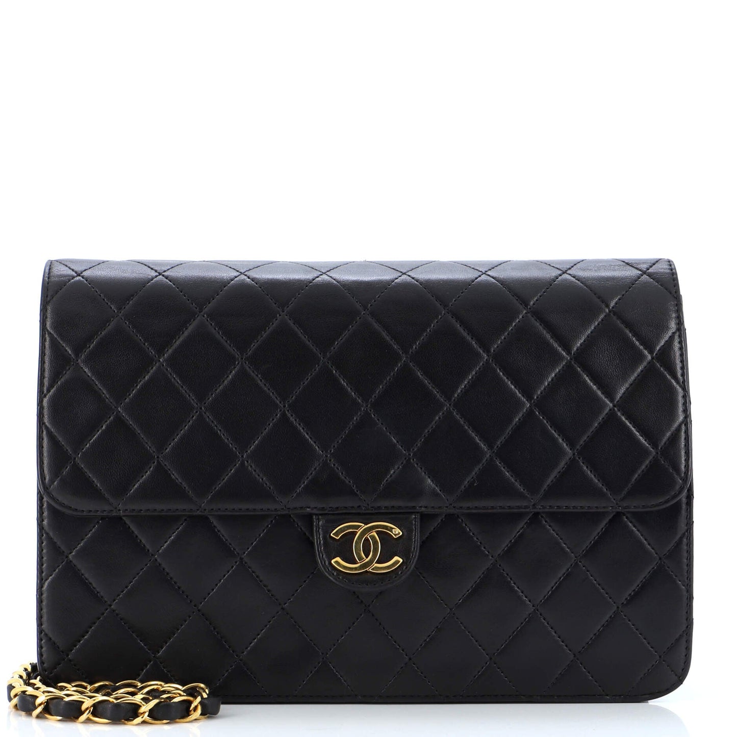 CHANEL   Clutch with Chain Quilted Leather Medium