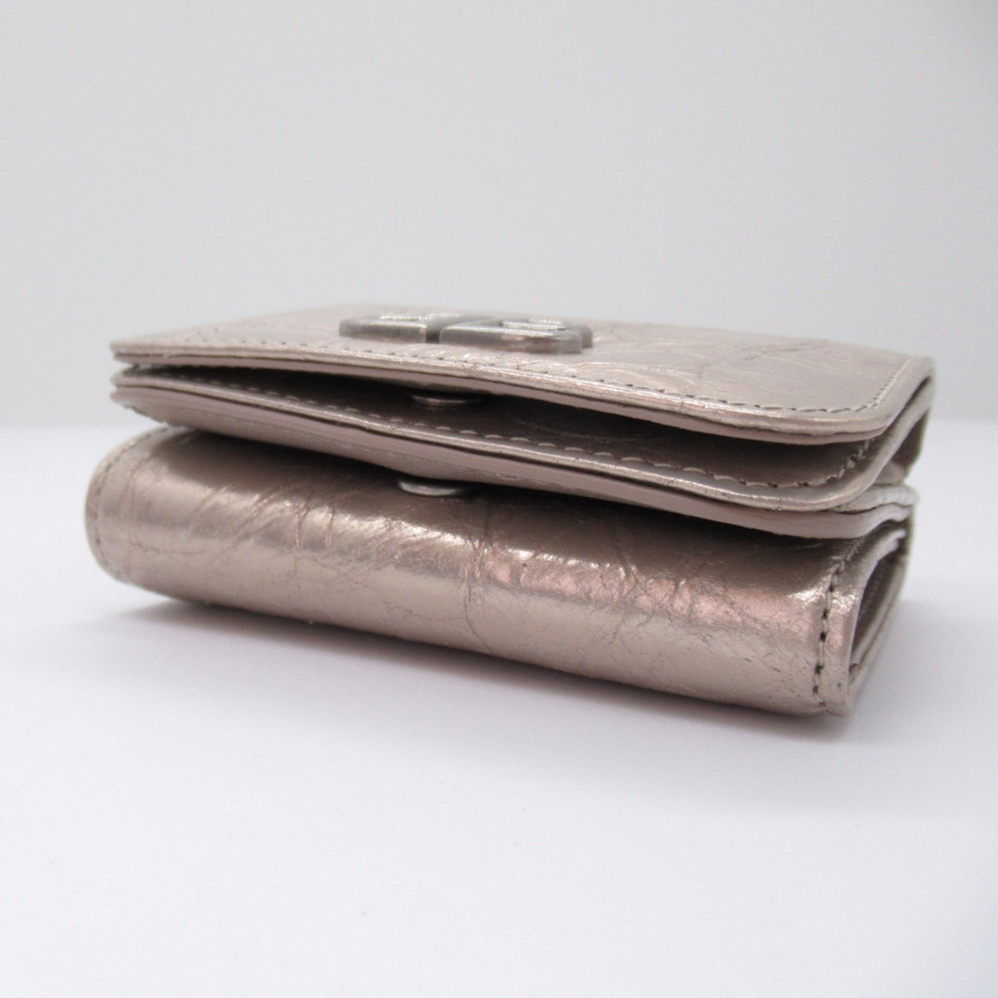 Blnciaga  Leather Middle Wallet (Tri-Fold)