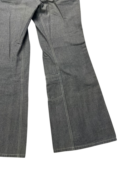 Chanel   Washed Black Denim Flare Jeans
