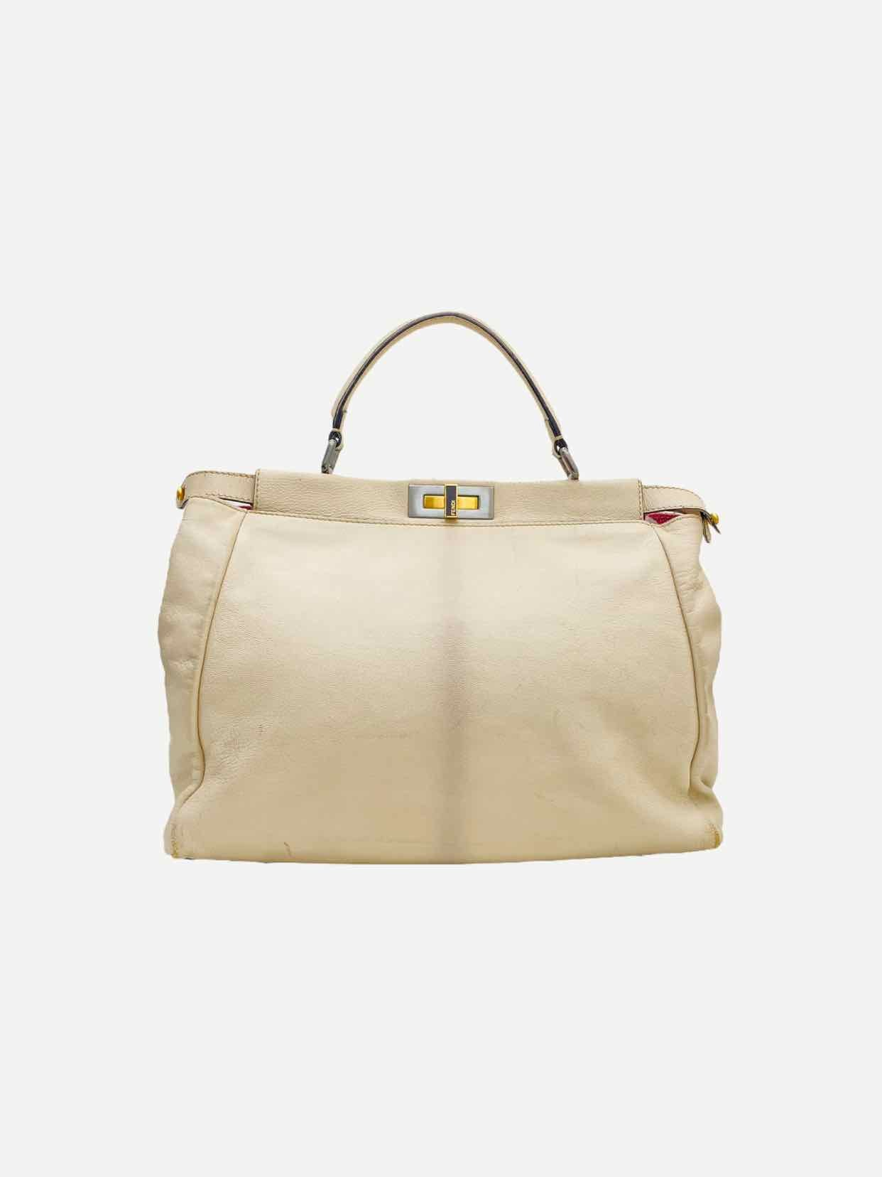 FENDI Peekaboo Off-white Top Handle