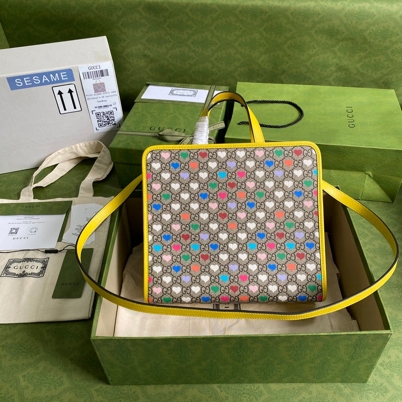 Amelia- GCI Lady Bags -  Children's GG Supreme Mini Tote Bag with Heart - 1160