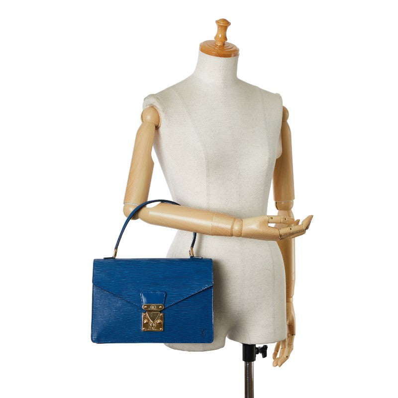 Louis Vuitton Epi Concorde Handbag M52135 Tread Blue Leather  Louis Vuitton