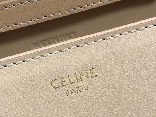 CE Wallet On Chain Triomphe Beige For Women 7in/19cm 