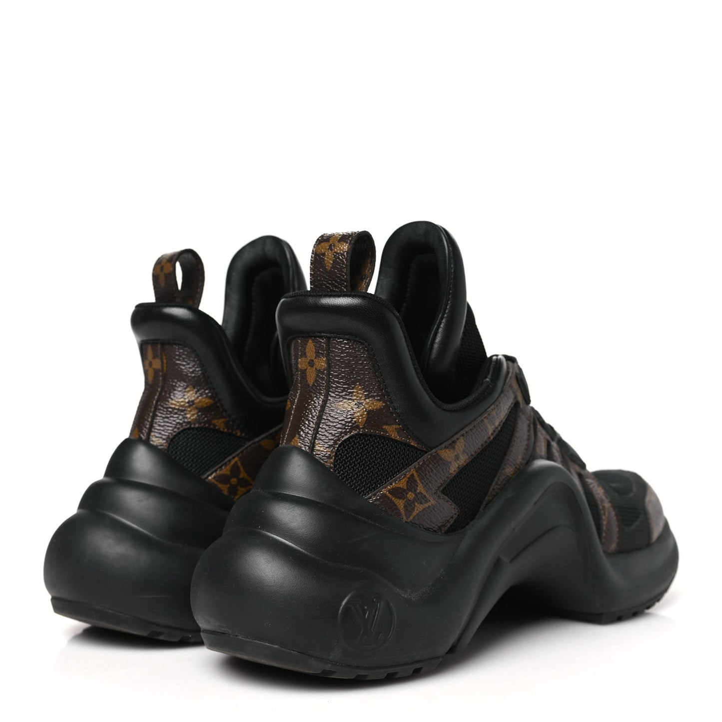 Louis Vuitton Calfskin Patent Monogram LV Archlight Sneakers Black