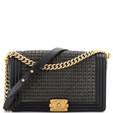 CHANEL Boy Flap Bag Braided Sheepskin New Medium