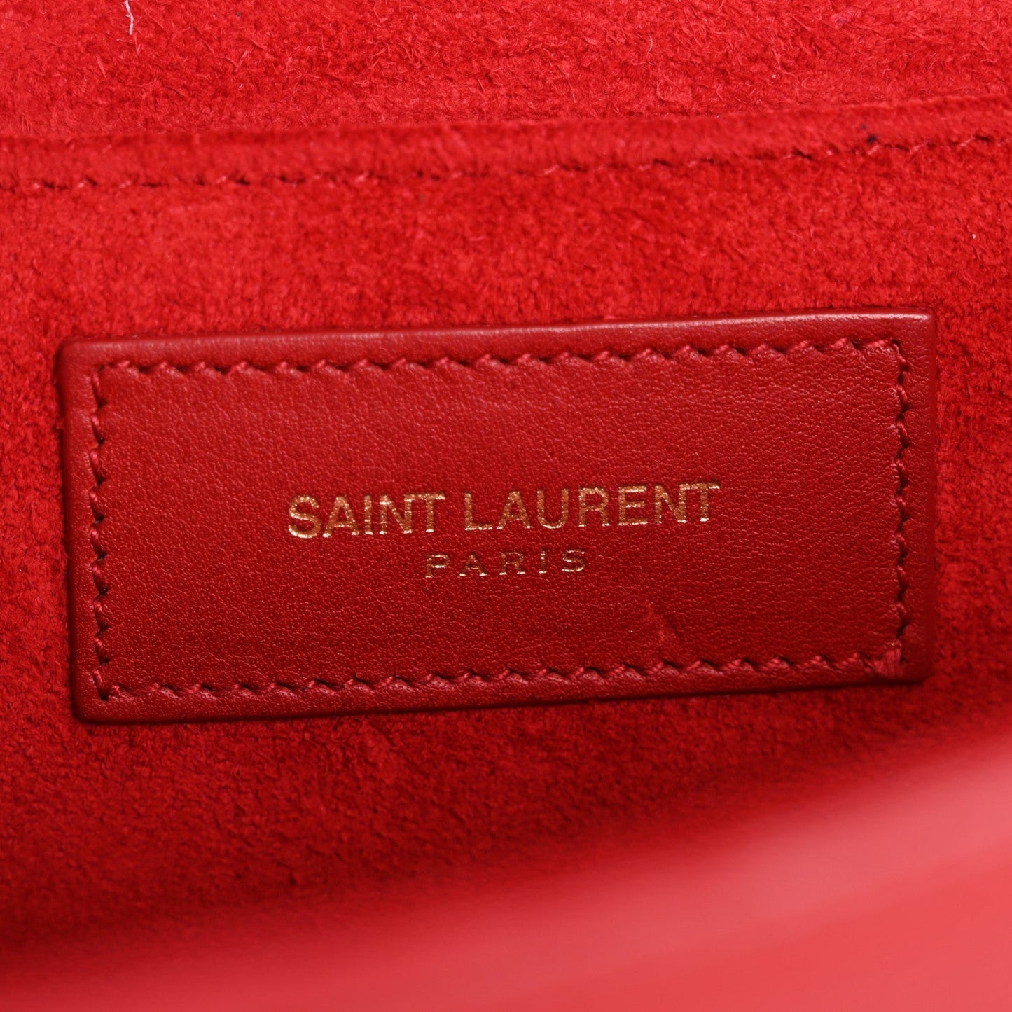 Saint Laurent Calfskin Classic Y Ligne Clutch Rouge Orient