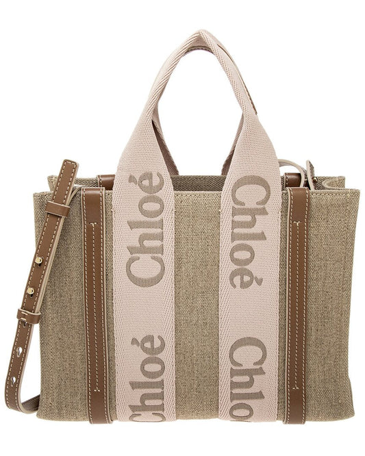 CHL - CC o? Woody Small Linen & Leather Tote
