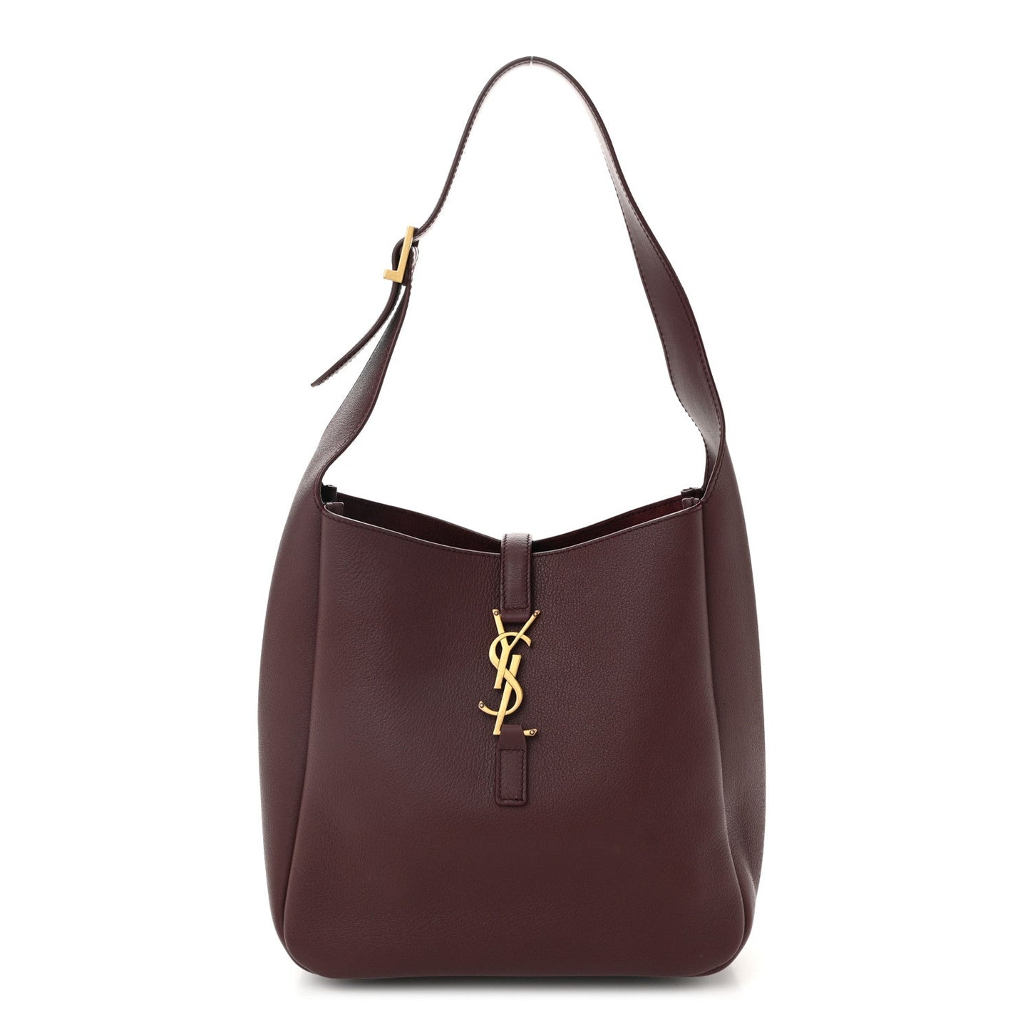 Saint Laurent Smooth Calfskin Small Le 5 A 7 Soft Hobo Rouge Legion