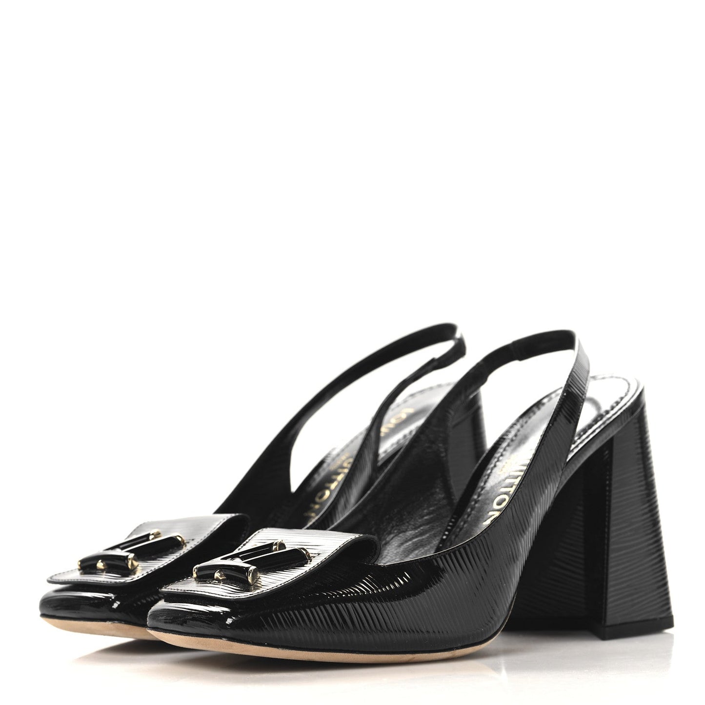 Louis Vuitton Electric Epi Shake Slingback Pumps Black