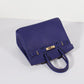 Luxury Hermes 30cm Birkin Bag Epsom Leather with Strap Electric Blue Gold