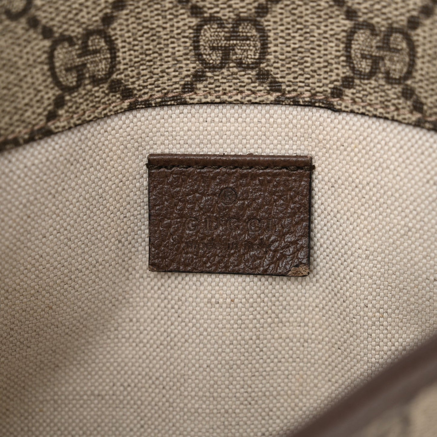 Amelia GG Supreme Monogram Neo      Web Belt Bag Brown