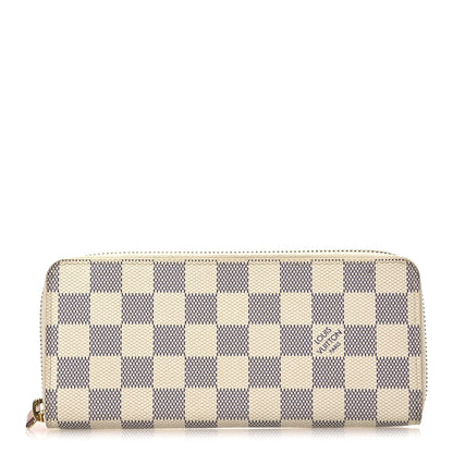 Louis Vuitton Damier Azur Clemence Wallet Rose Ballerine