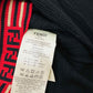 FENDI Knit Black Ribbed Size US 8 Jumper