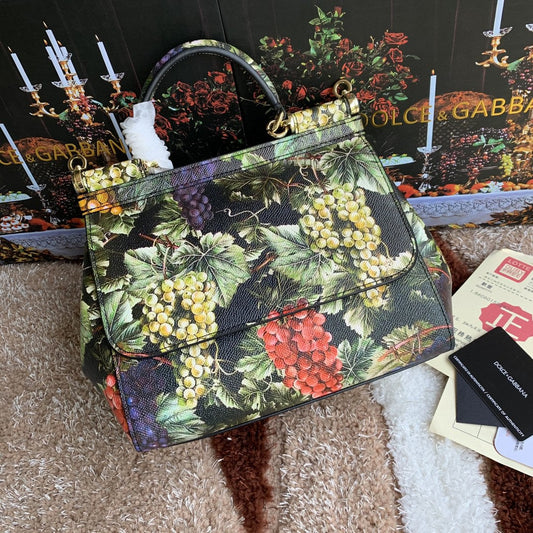 DG Medium Sicily Handbag Unique Print Motifs Muticolour For Women 10.2in/26AmeliaDG