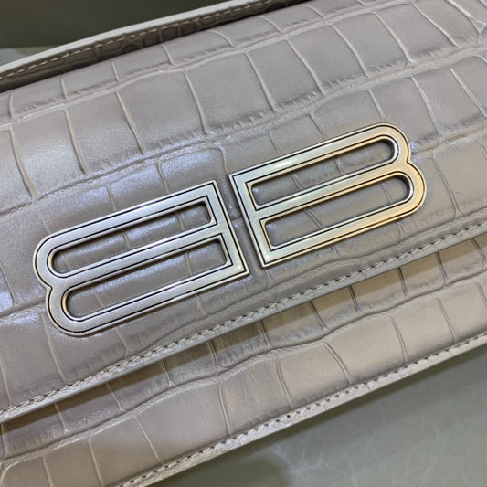 BLN-Ciaga Gossip Small Shoulder Bag Gray, For Women,  Bags 9.1in/23cm