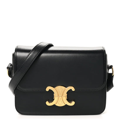 Celine Shiny Calfskin Teen Triomphe Black