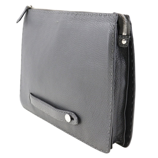 Fendi Selleria  Leather Clutch Bag