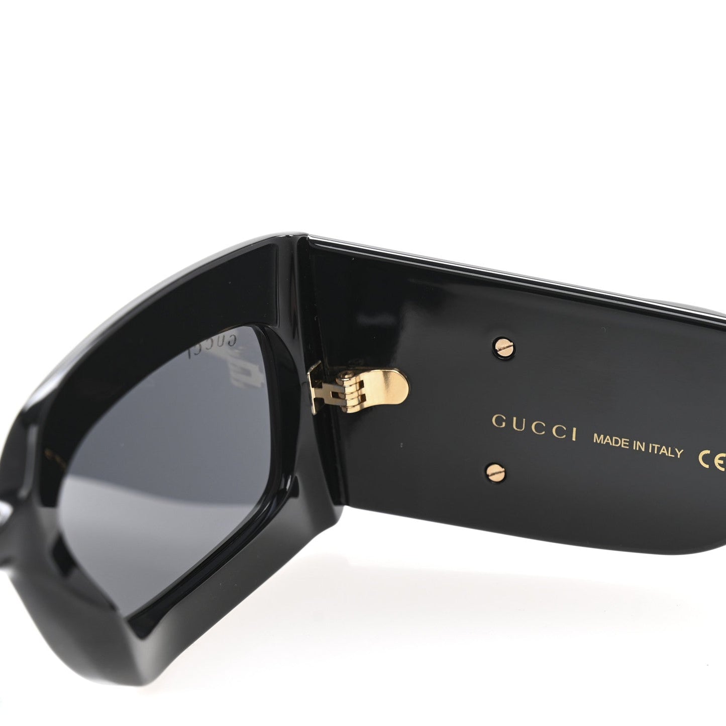 Amelia Oversized Rectangular Acetate Frame GG Marmont Logo Sunglasses GG0811S Black