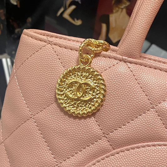 CHL - Medallion Tote Gold Hardware Caviar PiNike For Women Handbags, Shoulder Bags 15.6in/32cm 