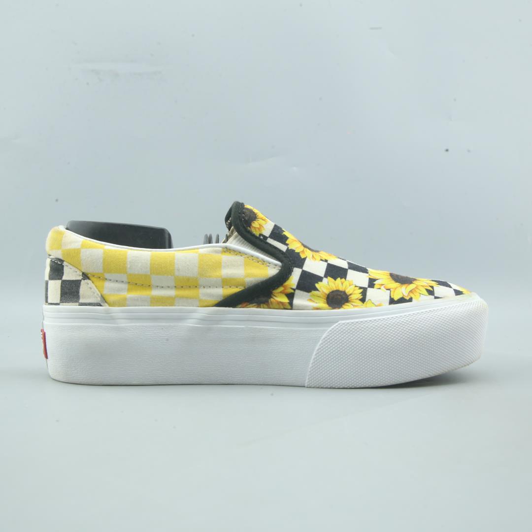 VANS CLASSIC CHECKERBOARD FLORAL PLATFORM