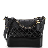 CHANEL Gabrielle Hobo Quilted Goatskin and Patent Medium