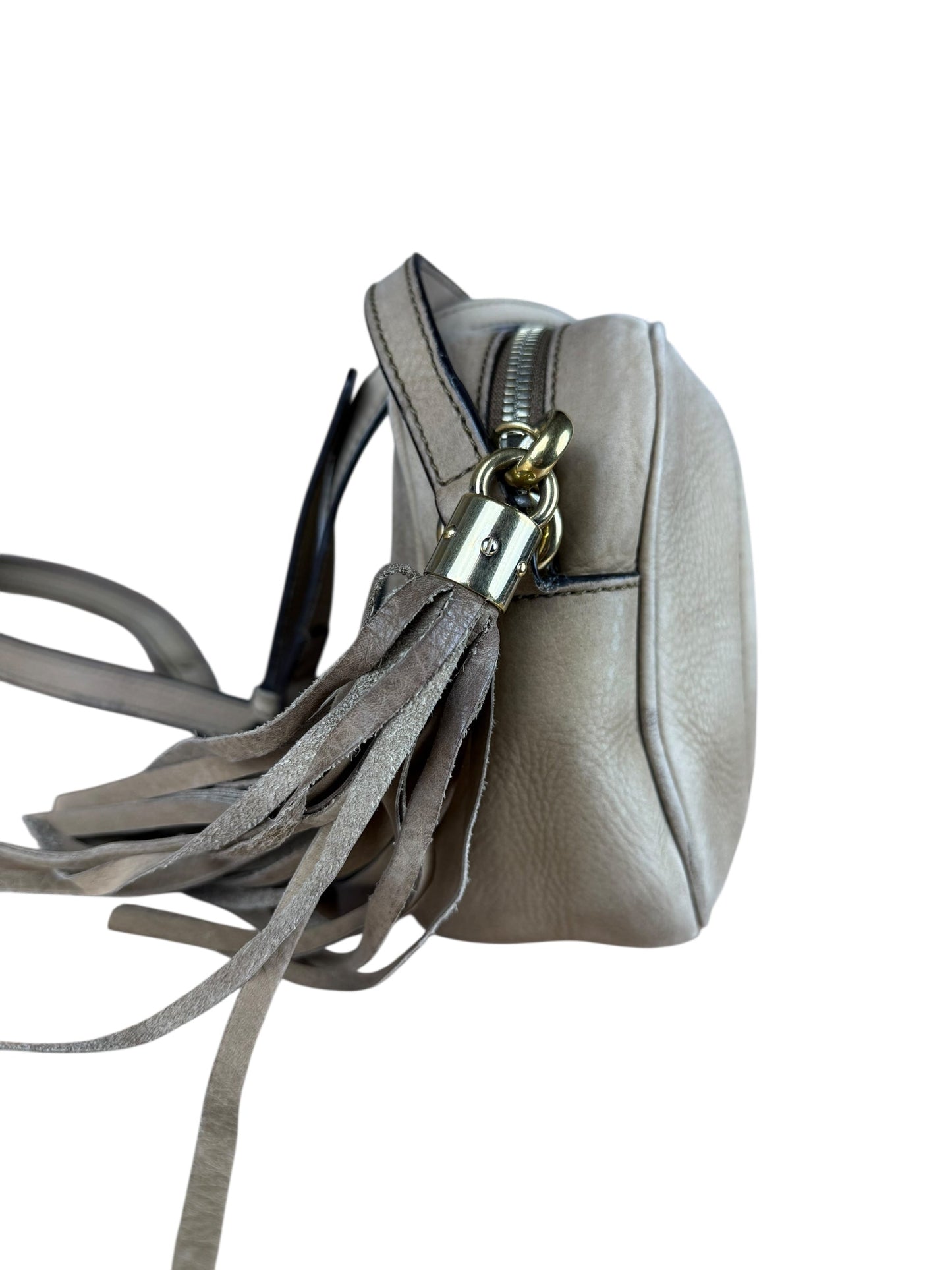 Gucci Brown Suede Soho Disco Crossbody Beige