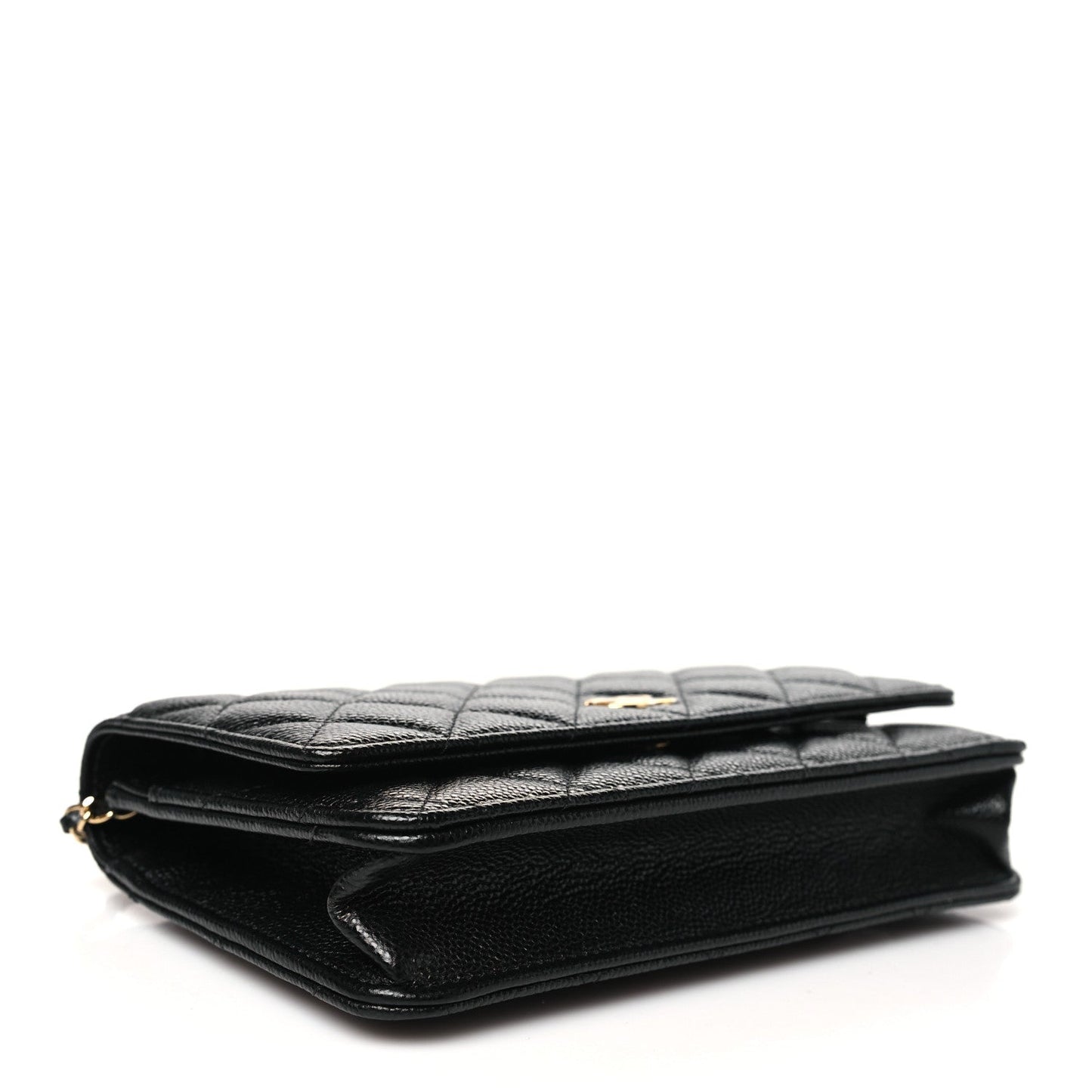Amelia Caviar Quilted Miss Coco Wallet On Chain WOC Black