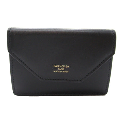 Blnciaga  Leather Middle Wallet (Tri-Fold)