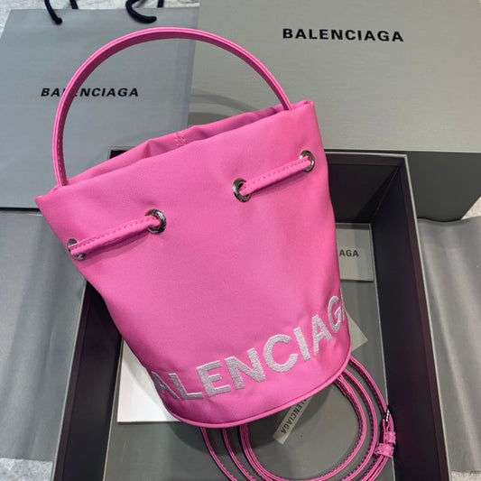 BLN-Ciaga Le Cagole Medium Bucket Bag In Pink, For Women,  Bags 11.8in/30cm