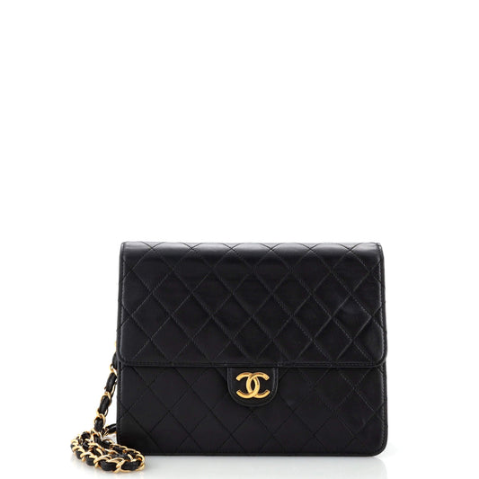CHANEL   Clutch with Chain Quilted Leather Small