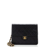 CHANEL   Clutch with Chain Quilted Leather Small