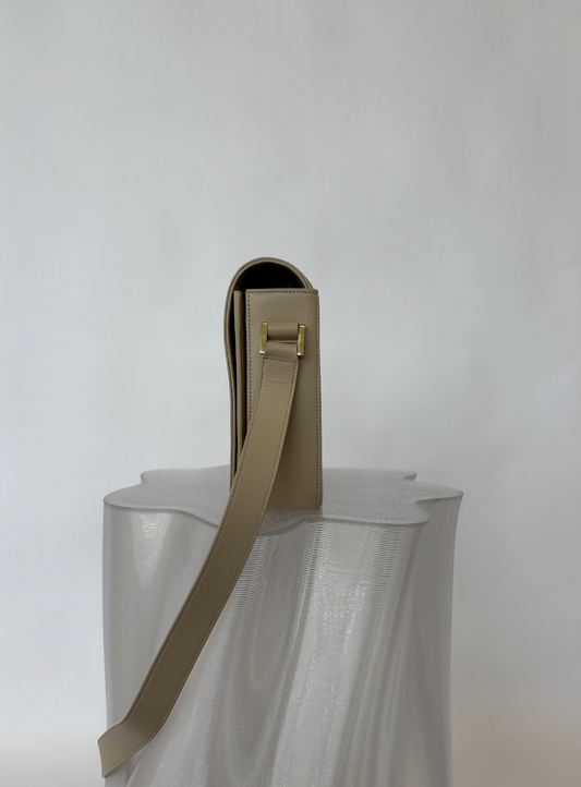 Saint Laurent Medium Classic Monogram Université Bag in Cream Smooth Calfskin
