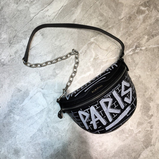 BLN-Ciaga Souvenir XS Belt Bag In Black, For Women,  Bags 9.5in/24Amelia